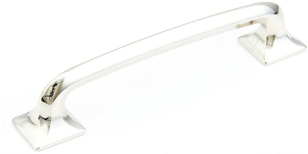 Northport Pull, Square Bases, Polished Nickel, 5'' cc 216-PN