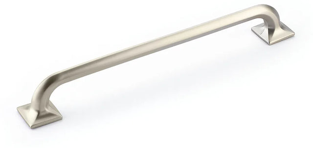 Northport Pull, Square Bases, Satin Nickel, 8'' cc 217-15