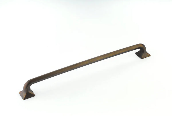 Northport Appliance Pull, Square Bases, Ancient Bronze, 15'' cc 218-ABZ