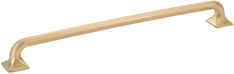 Northport Appliance Pull, Square Bases, Signature Satin Brass, 15'' cc 218-SSB