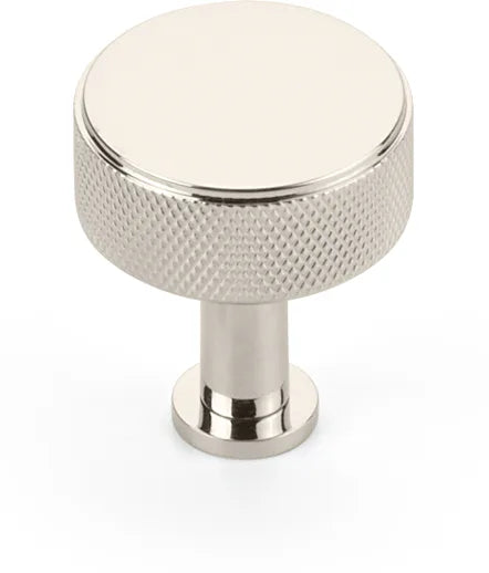Pub House Knob, Knurled, Polished Nickel, 1-1/4'' dia 5002-PN