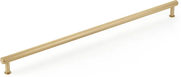 Pub House Appliance Pull, Knurled, Signature Satin Brass, 24'' cc 5024A-SSB