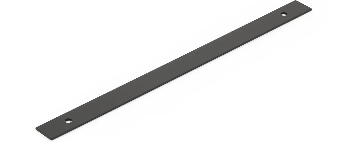 Pub House Backplate for Appliance Pull, Matte Black, 12'' cc 5112AB-MB