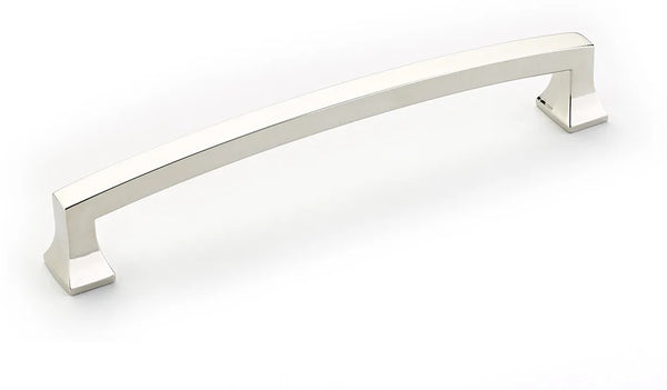 Menlo Park Pull, Arched, Polished Nickel, 6'' cc 541-PN