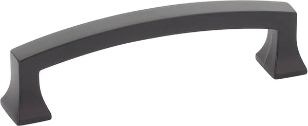 Menlo Park Pull, Arched, Matte Black, 4'' cc 542-MB