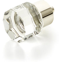 City Lights Round Multi-Sided Glass Knob, Polished Nickel, 1-1/8'' dia 55-PN