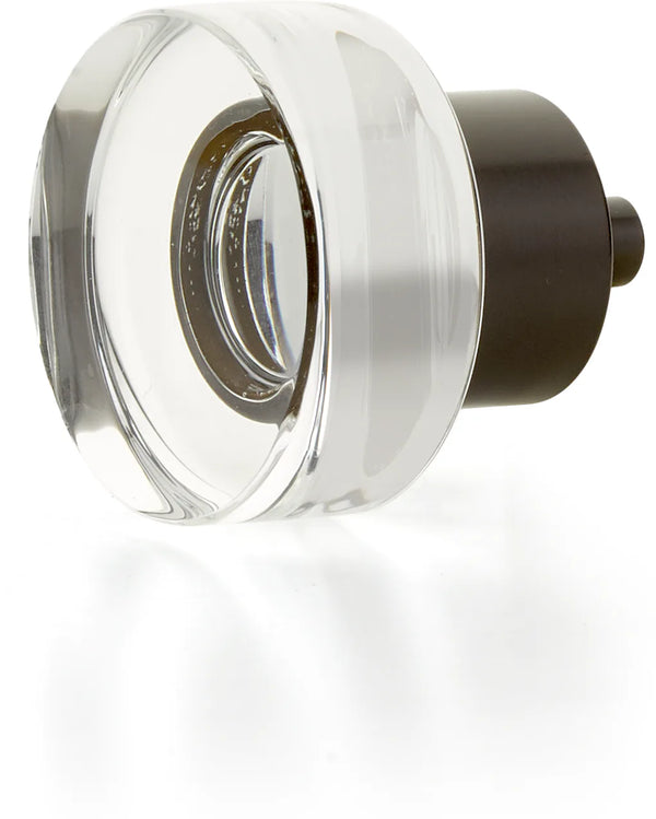 City Lights Round Disc Glass Knob, Oil Rubbed Bronze, 1-3/8'' dia 56-10B