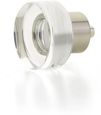 City Lights Round Disc Glass Knob, Satin Nickel, 1-3/8'' dia 56-15