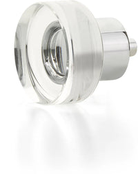City Lights Round Disc Glass Knob, Polished Chrome, 1-3/8'' dia 56-26