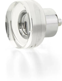 City Lights Round Disc Glass Knob, Polished Chrome, 1-3/8'' dia 56-26