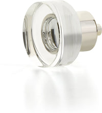 City Lights Round Disc Glass Knob, Polished Nickel, 1-3/8'' dia 56-PN