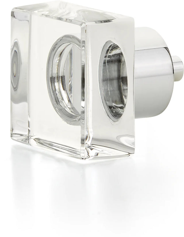 City Lights Square Glass Knob, Polished Chrome, 1-1/4'' 57-26
