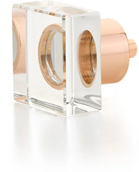 City Lights Square Glass Knob, Polished Rose Gold, 1-1/4'' 57-PRG