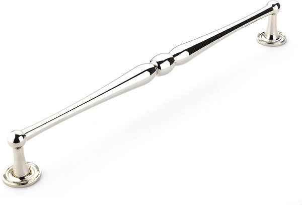 Atherton Appliance Pull, Knurled Footplates, Polished Nickel, 15'' cc 578-PN