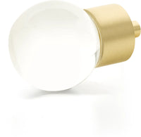 City Lights Globe Glass Knob, Satin Brass, 1-3/8'' dia 59-SB