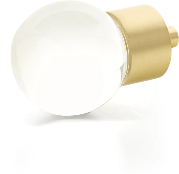 City Lights Globe Glass Knob, Satin Brass, 1-3/8'' dia 59-SB