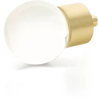City Lights Globe Glass Knob, Satin Brass, 1-3/8'' dia 59-SB