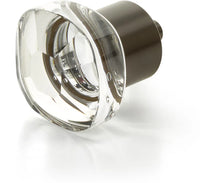 City Lights Soft Square Glass Knob, Oil Rubbed Bronze, 1-1/4'' 61-10B