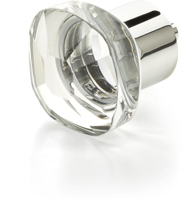 City Lights Soft Square Glass Knob, Polished Chrome, 1-1/4''  61-26