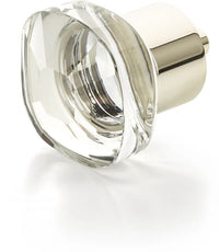 City Lights Soft Square Glass Knob, Polished Nickel, 1-1/4''  61-PN
