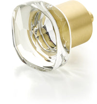City Lights Soft Square Glass Knob, Satin Brass, 1-1/4''  61-SB