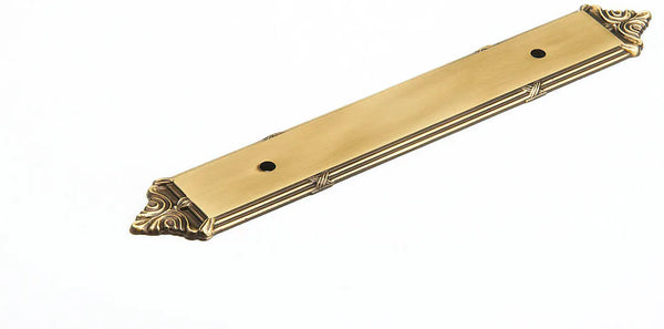 Versailles Backplate for Pull, Antique Light Polish, 96 mm cc 763-ALP