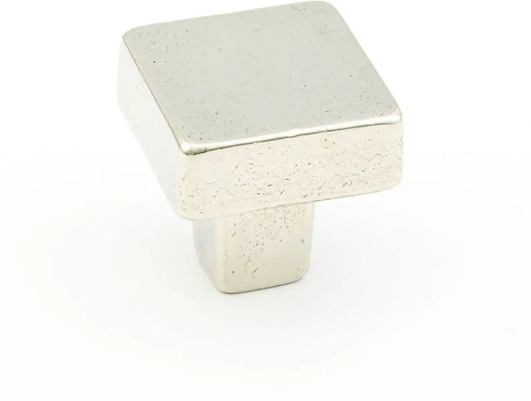 Vinci Knob, Square, Polished White Bronze, 1-1/4'' dia 789-PWB