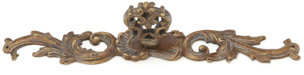 French Court Knob with Backplate, Monticello Brass, 7-3/8'' 817-MBR