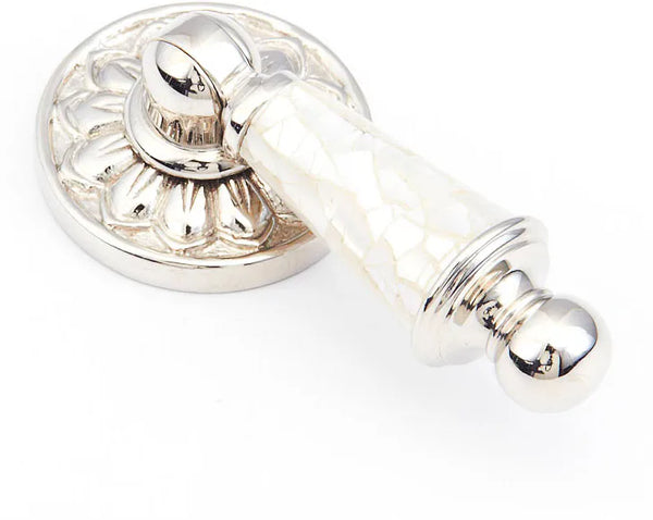 Mother of Pearl Pendant Pull, Polished Nickel, 1-3/8'' dia 989-MOP/PN