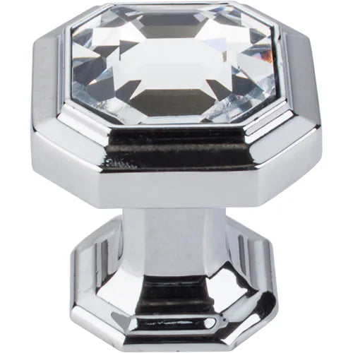 Chareau Crystal Emerald Knob 1 1/8'' TK390PC Polished Chrome